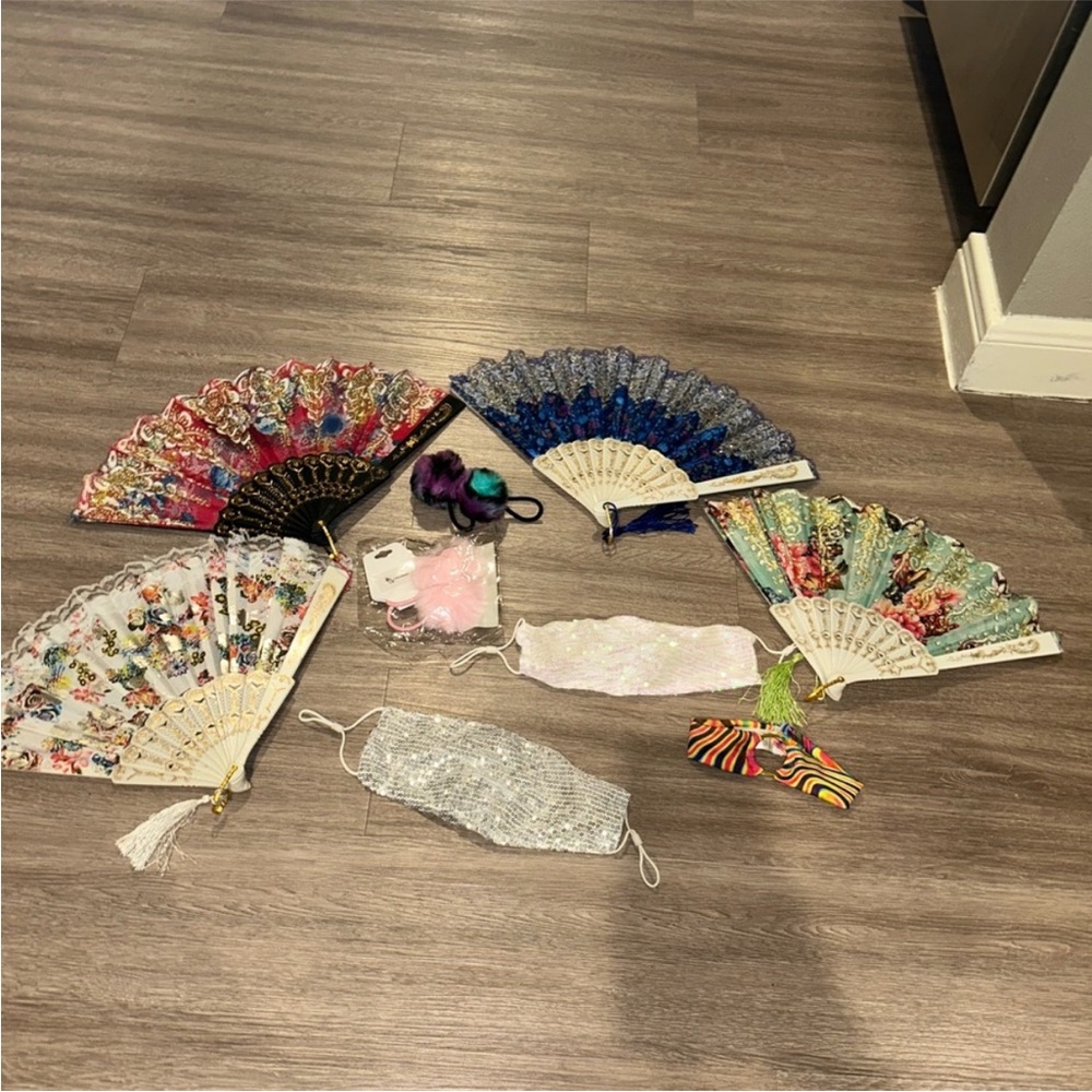 Rave Fans, Hair Accessories, and Face Masks